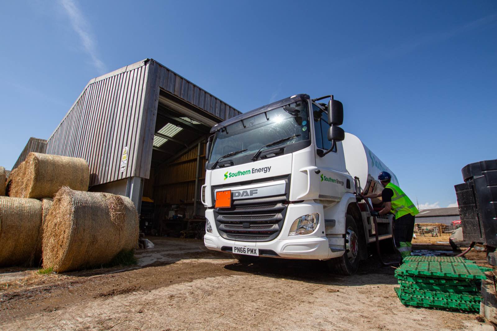 Red diesel delivery to a farm for agricultural machinery