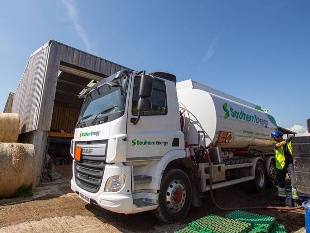 Red diesel delivery to a farm for agricultural machinery