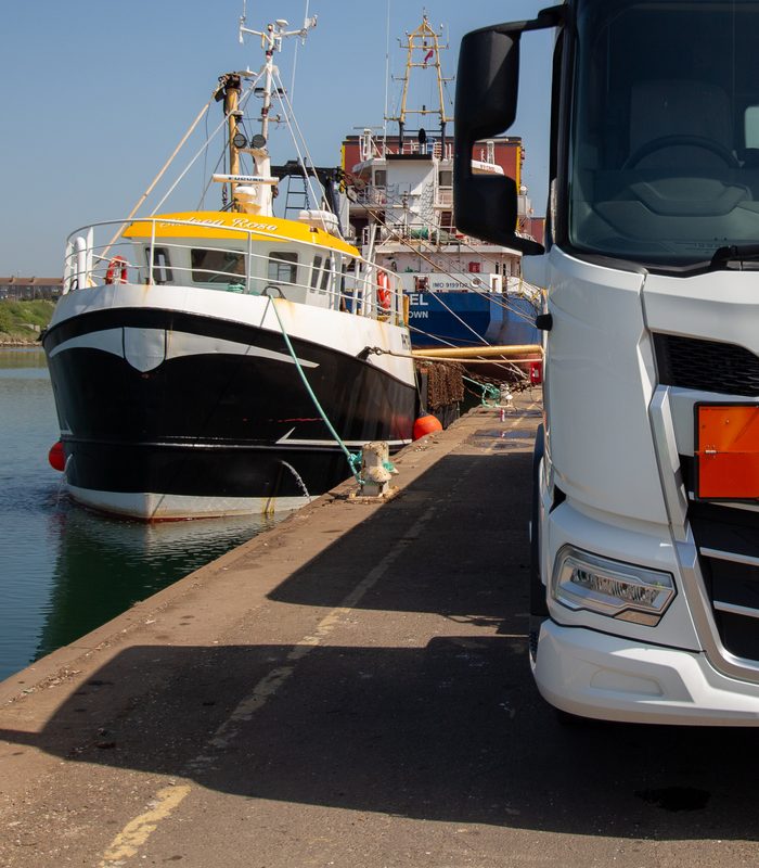 Marine fuel being delivered to a vessel on the water